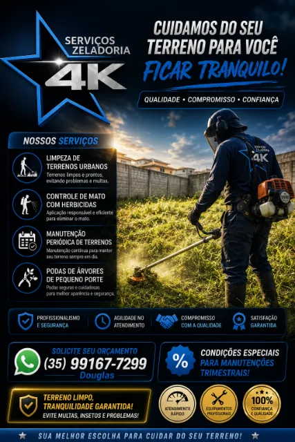 Foto de capa de 4K SERVIÇOS ZELADORIA 